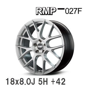 【MID/マルカサービス】 RMP 027F 18x8.0J +42 114 5H 3Dブラッシュド アルミホイール 4本セット