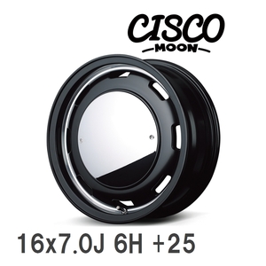 【MID/マルカサービス】 GARCIA CISCO MOON 16x7.0J +25 139 6H セミグロスブラック+リムヴァーレイポリッシュ アルミホイール 4本セット