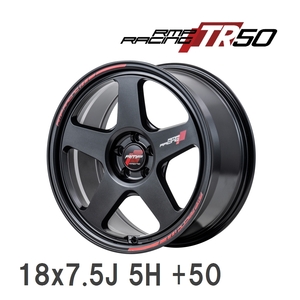 【MID/マルカサービス】 RMP-Racing TR50 18x7.5J +50 100 5H ターマックブラック アルミホイール 4本セット