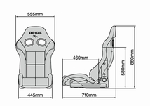 【BRIDE/ブリッド】 スポーツリクライニングシート edirb 171 ブルーステッチ カーボン製シェル [G71PCC(G71PCZ)]_画像3