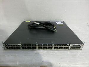 T【K3-49】【140サイズ】CISCO Catalist 3750-Xシリーズ PoE+ WS-C3750-48P-L V04/通電可/ジャンク扱い/※傷・汚れ有