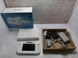 T【3に-94】【100サイズ】ニンテンドー Wii U 本体 プレミアムセット 32GB シロ/通電可/ジャンク扱い/※傷・汚れ有