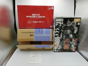 T【ツ4-69】【80サイズ】▲未組立/ガンプラ MS-06R-1 ザク2 ＋ HGUC MS-06S ZAKU Ⅱ enekey ver 2箱セット/※外箱傷み有