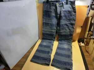 T【ソ4-73】【60サイズ】▲ヒステリックグラマー/つぎはぎデニムパンツ/ジーンズ/フリーサイズ/ボトムス/※汚れ・裾破れ有