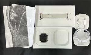 【中古 超美品】Apple Watch Ultra 2 49mm GPS+Cellularモデル チタニウムケース / オレンジ/ベージュトレイルループ M/L MRF23J/A