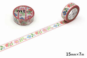 【即決】▽mt　マスキングテープ▽　刺繍　花　フラワー　おしゃれ　デコレーション　ラッピング　コラージュ　//　MTEX1P68R