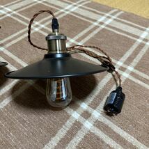 ブラック・電球色 ダクトレール用スポットライト LED電球付き ５台　ライティングバー用器具セット＋アンティークペンダント　レトロ ２個_画像4