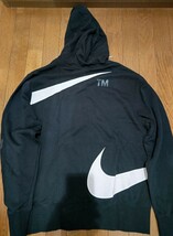 NIKE AS M NSW SWOOSH FZ FT HOODIE big ビッグ ナイキ スウッシュ フルジップ フーディ dd6088-010 atmos アトモス ブラック 国内正規品_画像8