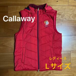 Callaway☆ 中綿ベスト☆レディース☆Lサイズ☆フード付き