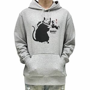 新品 BANKSY バンクシー ネズミ マウス ! ！カメラマン ビックリ ドッキリ ストリートグラフィティ アート パーカー ユニセックス Mサイズ