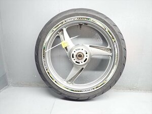 β240209-2 カワサキ ZZ-R400 ZZR ZX400N (H6年式) 始動動画有 フロントホイール 振れ・リム打ち無し！タイヤ付き 8分山残！