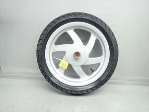 β240214-2 PGO アローロ125 RFVM2UCC キャブ車 始動動画有 純正 フロントホイール 振れ無し！タイヤに小ヒビ有り！3分山残！