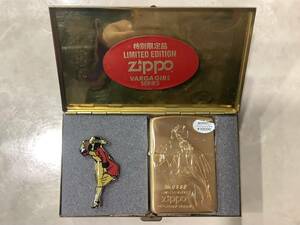 1円〜 未使用保管品 ZIPPO ジッポー WIND PROOF LIGHTER No.0592 ゴールド ピンバッジ付