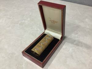 1円〜 Cartier カルティエ 編み込み アウタージャケット ガスライター 火花散ります 着火未確認