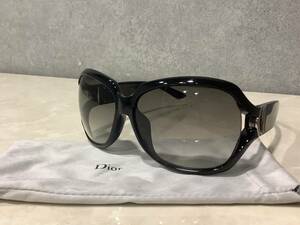 1円〜 訳あり品 Christian Dior ディオール サングラス D28LF 61□14 130 メガネ ブラック系 フレーム歪み有