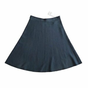  new goods regular price 12000 jpy La Totalite La Totalite cool gear set flair skirt 38 knees height navy blue navy plain knitted 