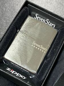 zippo セブンスター 限定品 前面加工 希少モデル 2016年製 Seven Stars シルバーインナー 2016年製 ケース 保証書付き