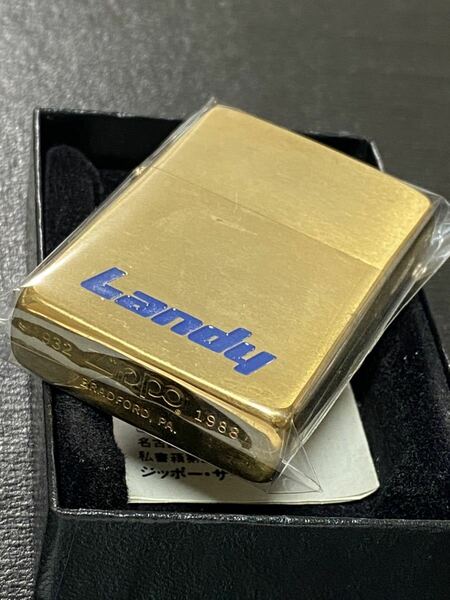 zippo ゴールド ダブルイヤー 1932 zippo 1988 希少モデル ヴィンテージ 1988年製 GOLD Landy SOLID BRASS ケース 保証書付き