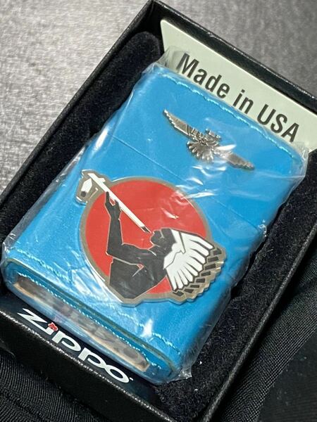 zippo アメリカンスピリット 本革 立体メタル 限定品 希少モデル 2018年製 ③ NATURAL AMERICAN SPIRIT ケース 保証書付き 