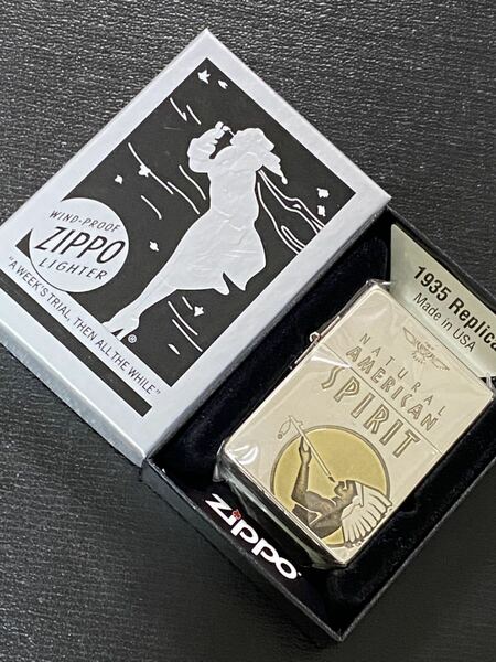 zippo アメリカンスピリット 1935レプリカ 限定品 2連続両面加工 2014年製 NATURAL AMERICAN SPIRIT シリアルナンバー NO.0029 