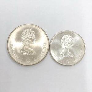 #7794 カナダモントリオール オリンピック 1973年 5ドル/10ドル 5Dollars 10Dollars 銀貨2枚 カナダ 1973 エリザベス2世 コイン 硬貨 