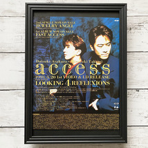 額装品◆access JEWELRY ANGEL 貴水博之 浅倉大介 /90年代/告知 広告/A4サイズ額入り/アートフレーム/ポスター風　YG12-1_画像1