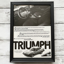 額装品◆TRIUMPH TR7 トライアンフ /USA '70s/ポスター風ビンテージ広告/A4サイズ額入り/アートフレーム　YP33-1_画像1