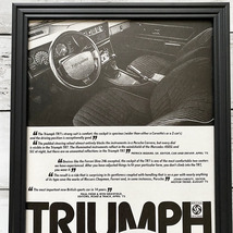 額装品◆TRIUMPH TR7 トライアンフ /USA '70s/ポスター風ビンテージ広告/A4サイズ額入り/アートフレーム　YP33-1_画像2