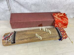 ミニ琴 お琴 短琴 和楽器 十三弦 全長約61cm×幅13cm 