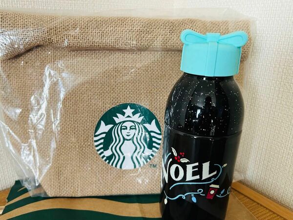 【 STARBUCKS】福袋2021ジュートランチバッグ　　　ホリデー2020ボトルリボンリッド443ml