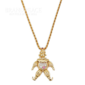  Chopard happy diamond necklace piero3P diamond /2P ruby K18YG brand piece 