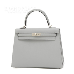 Hermes Kelly 25 out .. Epson blue glasie silver metal fittings X stamp brand piece 