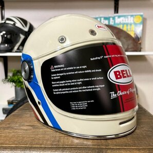 ★BELL BULLITT SPEEDWAY GLOSS VINTAGE WHITE/BLUE ベル ブリット フルフェイスヘルメット グロスヴィンテージホワイト/L 安心の即納ですの画像3