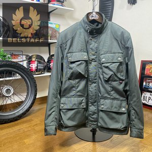 ☆BELSTAFF ベルスタッフ バイク用 ナイロン素材 トライアルマスター グリーン/M（XL相当）◆バイク ライディングジャケット アウター