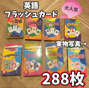 大人気のため 再入荷 英語 フラッシュカード 大容量 セット 教材 知育 ゲーム わかりやすい