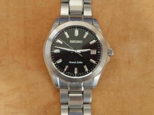 【1円】Grand Seiko グランドセイコー SBGF021 8J56 デイト クオーツ 腕時計 文字盤黒　ステンレスベルト　20気圧防水　　美品