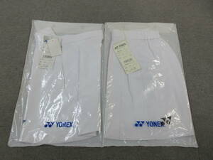 M【2-6】□16 スポーツ店在庫品 YONEX ヨネックス 女子テニスウェア スコート W61・64cm 2点まとめて 白 ホワイト 未使用長期保管品