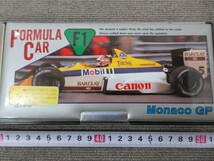 M【3-3】●9 文具店在庫品 昭和レトロ レイメイ TOUCH7 タッチ7 筆入れ 筆箱 ペンケース FORMULA CAR Monaco GP 未使用長期保管品_画像2