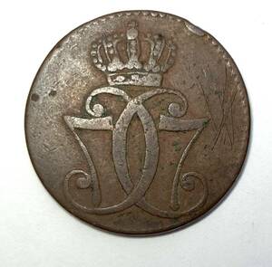 １円スタート! ★デンマーク クリスチャン7世 (デンマーク王) 1771年 スキリング銅貨★世界コイン ★アンティークコイン