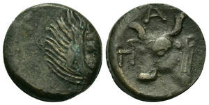 １円スタート! ★ボスポロス王国 パンティカパイオン (325-310 BC) 青銅貨★古代ギリシャコイン 