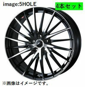 個人宅発送可能 ウエッズ Weds 18X8.0J +42 5穴 PCD114.3 PBMC ホイール 4本セット LEONIS FR レオニス・エフアール (41685)