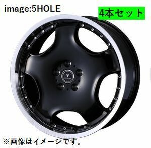 個人宅発送可能 Weds 18X8.0J +42 5穴 PCD114.3 BLK/P ホイール 4本 NOVARIS ASSET D1 ノヴァリス・アセット ディーワン (41853)