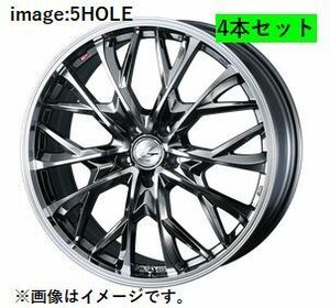 個人宅発送可能 ウエッズ Weds 19X7.5J +40 5穴 PCD114.3 BMCMC ホイール 4本セット LEONIS MV レオニス・エムブイ (41734)