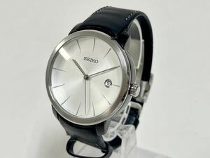 2h SEIKO セイコー ムービングデザイン 自動巻き オートマチック メンズ 腕時計 6R15-00K0 デイト シルバー 文字盤 