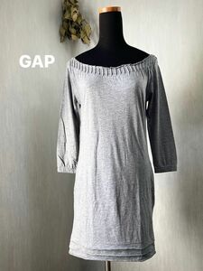 【GAP/ギャップ】カットソー素材/デザイン　チュニック　ワンピース/コットンダール/XS