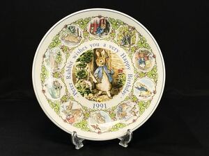 C2069 WEDGWOOD ウェッジウッド ピーターラビット 浅皿 飾皿 洋食器 MADE IN ENGLAND