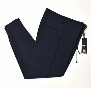 新品エンメティEMMETI裾リブジャージーパンツ46ネイビーPANT2