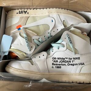 美品！黄ばみほぼなし！off white jordan1 eu 27.0の画像1