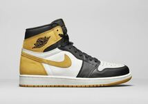 【新品未試着】国内正規品 NIKE AIR JORDAN 1 RETRO HIGH OG YELLOW OCHRE ナイキ エアジョーダン 1 イエロー オークル 黒タグ 変え紐 完備_画像2