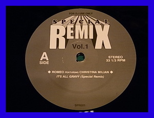 Romeo Feat. Christina Milian / It's All Gravy (Special Remix)/この盤オンリー、REMIX!!!/5点以上で送料無料、10点以上で10%割引!!!/12'